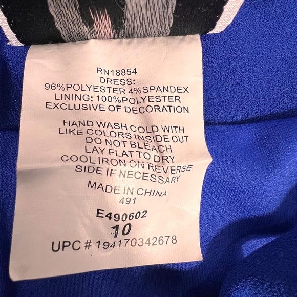 Rare Editions Scallop Neck Fit and Flare Mini Dress Sz 10 Royal Blue Pockets - Picture 8 of 12